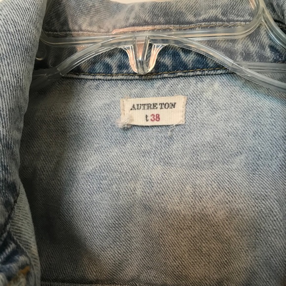 Autre ton Distressed Jean jacket Size 38 - Picture 2 of 7